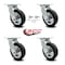 Service Caster 6 Inch Black Pneumatic Wheel Caster Swivel with 2 Swivel Locks SCC, 4PK SCC-100S150-PNB-BSL-2-S-2 - alternate 2
